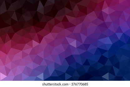 Multicolor dark blue, red polygonal illustration, which consist of triangles. Geometric background in Origami style with gradient. Triangular design for your business.
