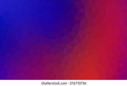 Multicolor dark blue, red polygonal illustration, which consist of triangles. Geometric background in Origami style with gradient. Triangular design for your business.