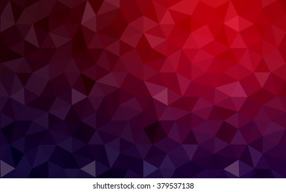 Multicolor dark blue, red polygonal illustration, which consist of triangles. Geometric background in Origami style with gradient. Triangular design for your business.