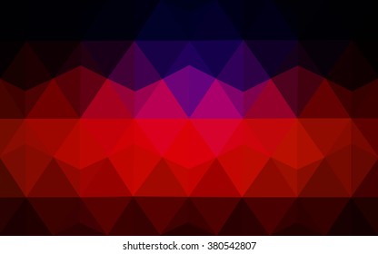 Multicolor dark blue, red polygonal illustration, which consist of triangles. Geometric background in Origami style with gradient. Triangular design for your business.