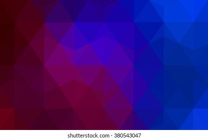 Multicolor dark blue, red polygonal illustration, which consist of triangles. Geometric background in Origami style with gradient. Triangular design for your business.