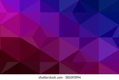 Multicolor dark blue, red polygonal illustration, which consist of triangles. Geometric background in Origami style with gradient. Triangular design for your business.