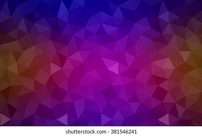 Multicolor dark blue, red polygonal illustration, which consist of triangles. Geometric background in Origami style with gradient. Triangular design for your business.