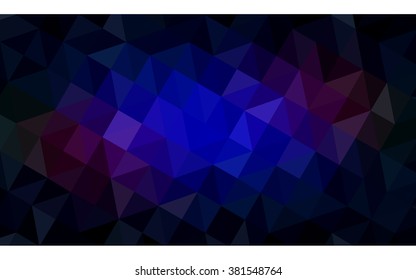 Multicolor dark blue, red polygonal illustration, which consist of triangles. Geometric background in Origami style with gradient. Triangular design for your business.