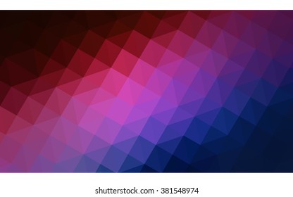 Multicolor dark blue, red polygonal illustration, which consist of triangles. Geometric background in Origami style with gradient. Triangular design for your business.
