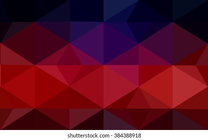 Multicolor dark blue, red polygonal illustration, which consist of triangles. Geometric background in Origami style with gradient. Triangular design for your business.