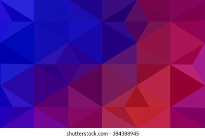 Multicolor dark blue, red polygonal illustration, which consist of triangles. Geometric background in Origami style with gradient. Triangular design for your business.