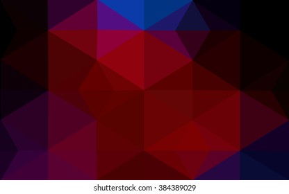 Multicolor dark blue, red polygonal illustration, which consist of triangles. Geometric background in Origami style with gradient. Triangular design for your business.