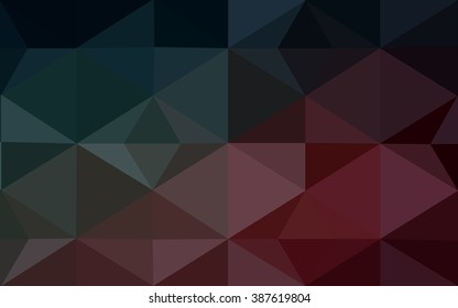 Multicolor dark blue, red polygonal illustration, which consist of triangles. Geometric background in Origami style with gradient. Triangular design for your business.