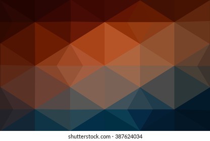 Multicolor dark blue, red polygonal illustration, which consist of triangles. Geometric background in Origami style with gradient. Triangular design for your business.