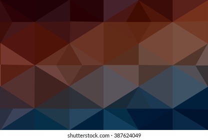 Multicolor dark blue, red polygonal illustration, which consist of triangles. Geometric background in Origami style with gradient. Triangular design for your business.