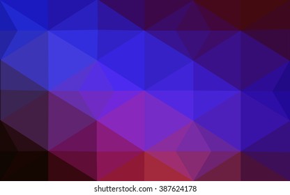 Multicolor dark blue, red polygonal illustration, which consist of triangles. Geometric background in Origami style with gradient. Triangular design for your business.