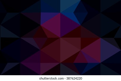 Multicolor dark blue, red polygonal illustration, which consist of triangles. Geometric background in Origami style with gradient. Triangular design for your business.