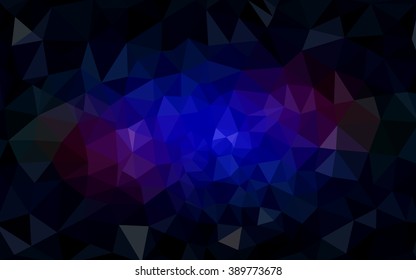 Multicolor dark blue, red polygonal illustration, which consist of triangles. Geometric background in Origami style with gradient. Triangular design for your business.