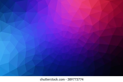 Multicolor dark blue, red polygonal illustration, which consist of triangles. Geometric background in Origami style with gradient. Triangular design for your business.