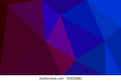 Multicolor dark blue, red polygonal illustration, which consist of triangles. Geometric background in Origami style with gradient. Triangular design for your business.