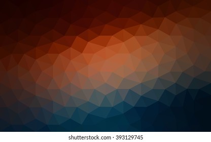 Multicolor dark blue, red polygonal illustration, which consist of triangles. Geometric background in Origami style with gradient. Triangular design for your business.