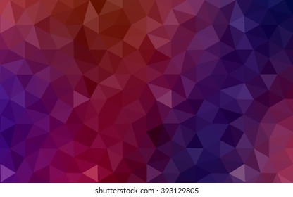 Multicolor dark blue, red polygonal illustration, which consist of triangles. Geometric background in Origami style with gradient. Triangular design for your business.