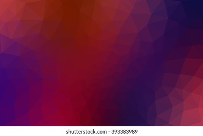 Multicolor dark blue, red polygonal illustration, which consist of triangles. Geometric background in Origami style with gradient. Triangular design for your business.