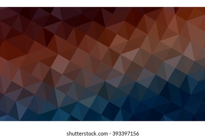 Multicolor dark blue, red polygonal illustration, which consist of triangles. Geometric background in Origami style with gradient. Triangular design for your business.