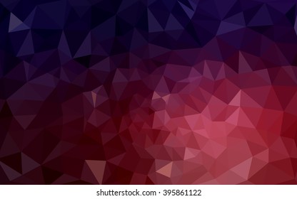 Multicolor dark blue, red polygonal illustration, which consist of triangles. Geometric background in Origami style with gradient. Triangular design for your business.