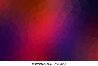 Multicolor dark blue, red polygonal illustration, which consist of triangles. Geometric background in Origami style with gradient. Triangular design for your business.