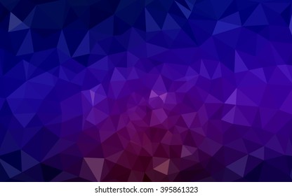 Multicolor dark blue, red polygonal illustration, which consist of triangles. Geometric background in Origami style with gradient. Triangular design for your business.
