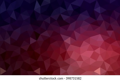 Multicolor dark blue, red polygonal illustration, which consist of triangles. Geometric background in Origami style with gradient. Triangular design for your business.