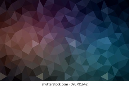 Multicolor dark blue, red polygonal illustration, which consist of triangles. Geometric background in Origami style with gradient. Triangular design for your business.