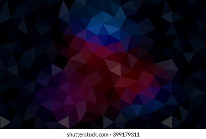 Multicolor dark blue, red polygonal illustration, which consist of triangles. Geometric background in Origami style with gradient. Triangular design for your business.