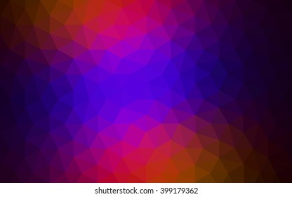 Multicolor dark blue, red polygonal illustration, which consist of triangles. Geometric background in Origami style with gradient. Triangular design for your business.