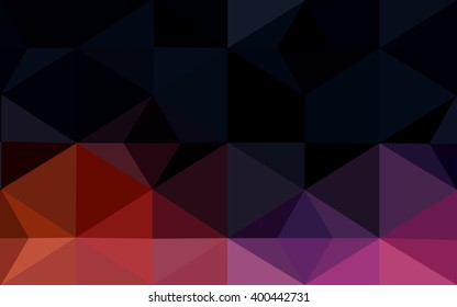 Multicolor dark blue, red polygonal illustration, which consist of triangles. Geometric background in Origami style with gradient. Triangular design for your business.