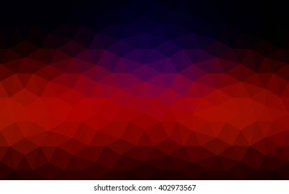 Multicolor dark blue, red polygonal illustration, which consist of triangles. Geometric background in Origami style with gradient. Triangular design for your business.