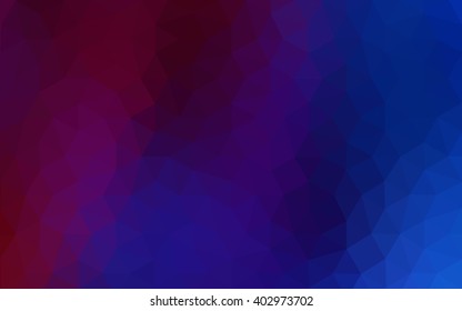 Multicolor dark blue, red polygonal illustration, which consist of triangles. Geometric background in Origami style with gradient. Triangular design for your business.