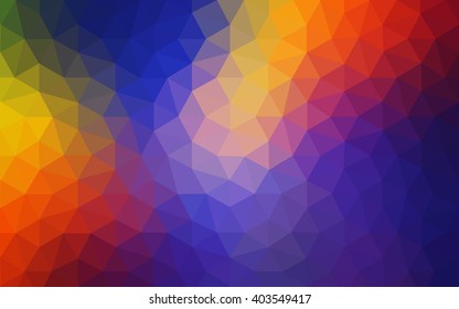 Multicolor dark blue, red polygonal illustration, which consist of triangles. Geometric background in Origami style with gradient. Triangular design for your business.