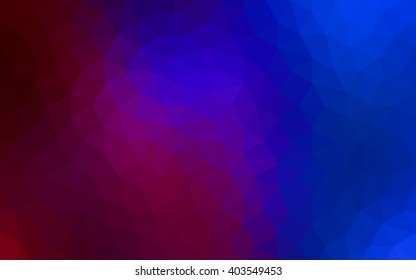 Multicolor dark blue, red polygonal illustration, which consist of triangles. Geometric background in Origami style with gradient. Triangular design for your business.