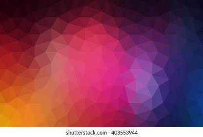 Multicolor dark blue, red polygonal illustration, which consist of triangles. Geometric background in Origami style with gradient. Triangular design for your business.