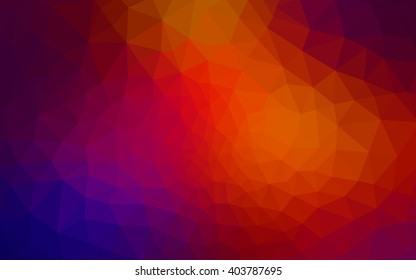 Multicolor dark blue, red polygonal illustration, which consist of triangles. Geometric background in Origami style with gradient. Triangular design for your business.
