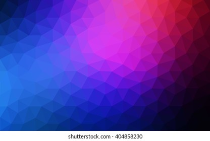 Multicolor dark blue, red polygonal illustration, which consist of triangles. Geometric background in Origami style with gradient. Triangular design for your business.