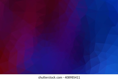 Multicolor dark blue, red polygonal illustration, which consist of triangles. Geometric background in Origami style with gradient. Triangular design for your business.
