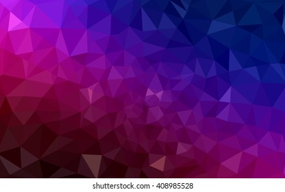 Multicolor dark blue, red polygonal illustration, which consist of triangles. Geometric background in Origami style with gradient. Triangular design for your business.