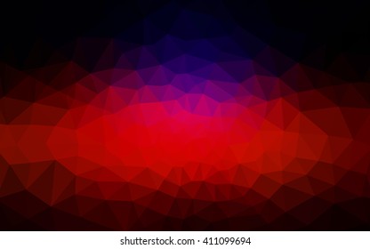 Multicolor dark blue, red polygonal illustration, which consist of triangles. Geometric background in Origami style with gradient. Triangular design for your business.