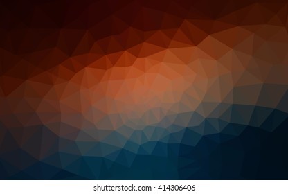 Multicolor dark blue, red polygonal illustration, which consist of triangles. Geometric background in Origami style with gradient. Triangular design for your business.