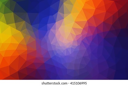 Multicolor dark blue, red polygonal illustration, which consist of triangles. Geometric background in Origami style with gradient. Triangular design for your business.