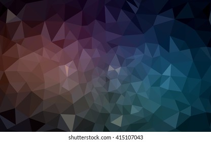 Multicolor dark blue, red polygonal illustration, which consist of triangles. Geometric background in Origami style with gradient. Triangular design for your business.