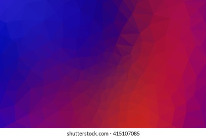 Multicolor dark blue, red polygonal illustration, which consist of triangles. Geometric background in Origami style with gradient. Triangular design for your business.