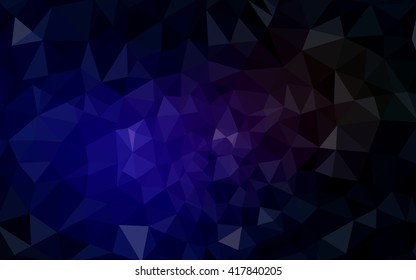 Multicolor dark blue, red polygonal illustration, which consist of triangles. Geometric background in Origami style with gradient. Triangular design for your business.