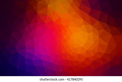 Multicolor dark blue, red polygonal illustration, which consist of triangles. Geometric background in Origami style with gradient. Triangular design for your business.