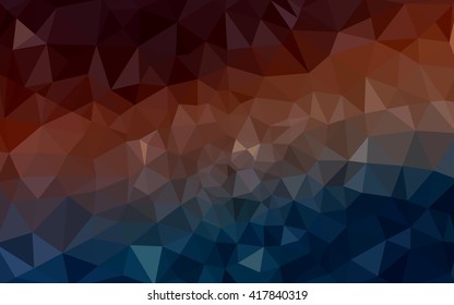 Multicolor dark blue, red polygonal illustration, which consist of triangles. Geometric background in Origami style with gradient. Triangular design for your business.
