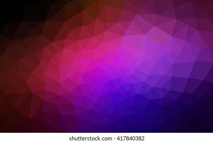 Multicolor dark blue, red polygonal illustration, which consist of triangles. Geometric background in Origami style with gradient. Triangular design for your business.